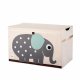 3 Sprouts Opbevaringskasse med lg, Elefant