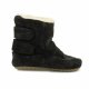 Pom Pom Skindfutter med Uldfoer, Black Suede