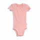 Wheat Kortrmet Body i Rib m. blondekanter i Lys Rosa
