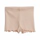 Wheat Rib Baby Shorts i Powder