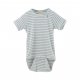 Petit Piao Body SS, Striped/Mint Green